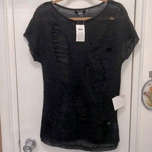 BNWT wool ripped sweater